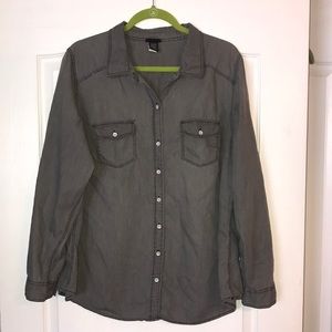 Gray Button Up Shirt